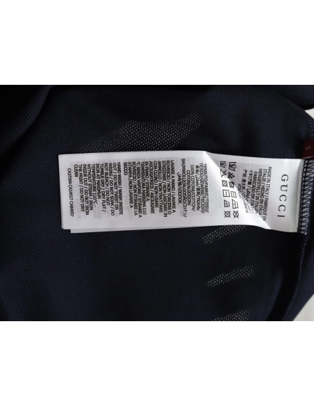 Gucci contrasting collar lettering laser embroidery short sleeve polo shirt TSK1,Gucci