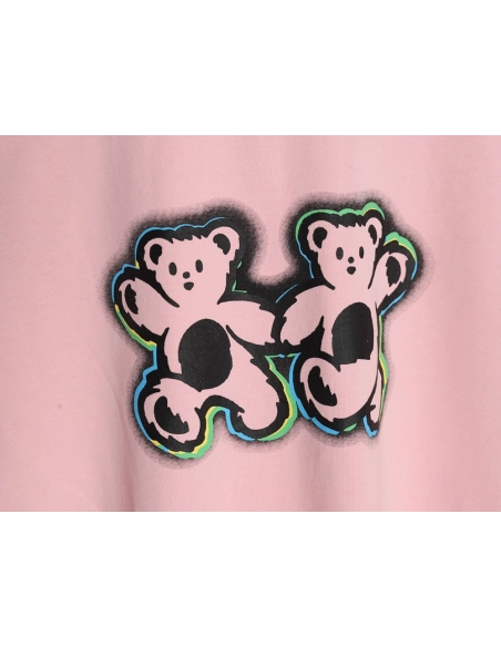 We11Done Double-sided bear striped stitching washed nostalgic T-shirt,We11done