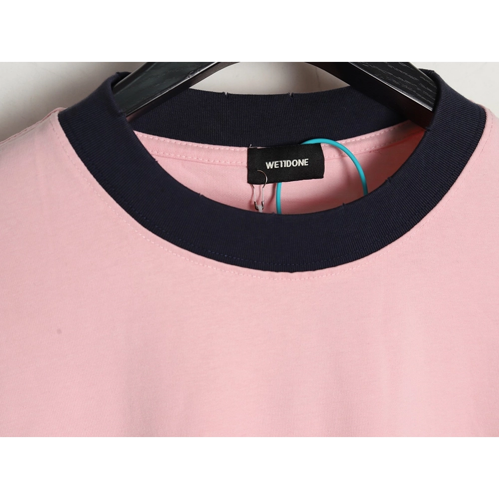 We11Done Double-sided bear striped stitching washed nostalgic T-shirt,We11done