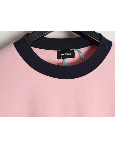 We11Done Double-sided bear striped stitching washed nostalgic T-shirt,We11done