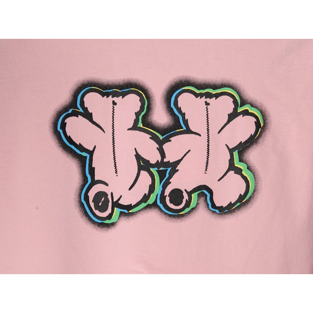 We11Done Double-sided bear striped stitching washed nostalgic T-shirt,We11done