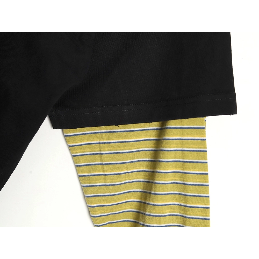 We11Done Double-sided bear striped stitching washed nostalgic T-shirt TSK1,We11done