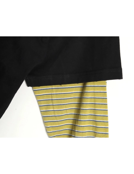 We11Done Double-sided bear striped stitching washed nostalgic T-shirt TSK1,We11done