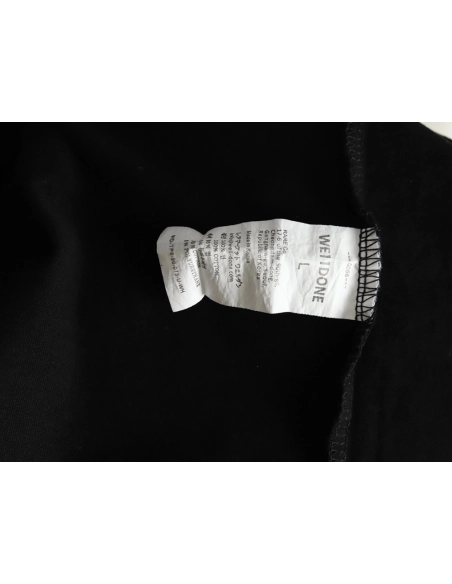 We11Done Double-sided bear striped stitching washed nostalgic T-shirt TSK1,We11done