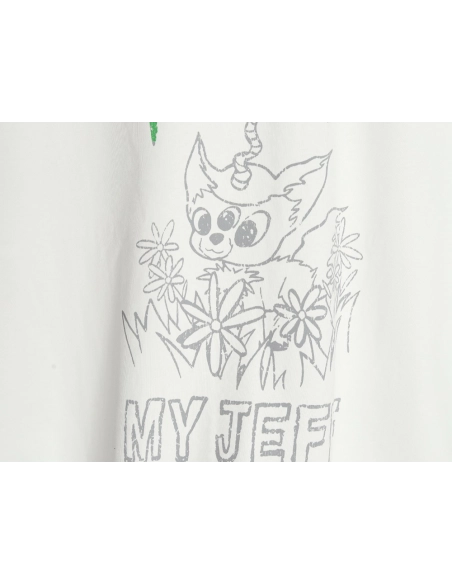 We11Done Gothic font print monster sketch short-sleeved T-shirt,We11done