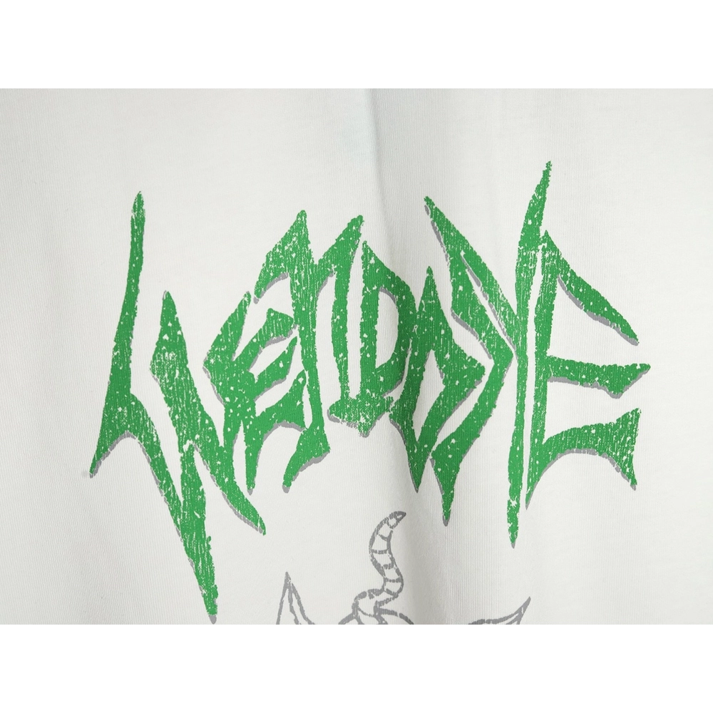 We11Done Gothic font print monster sketch short-sleeved T-shirt,We11done