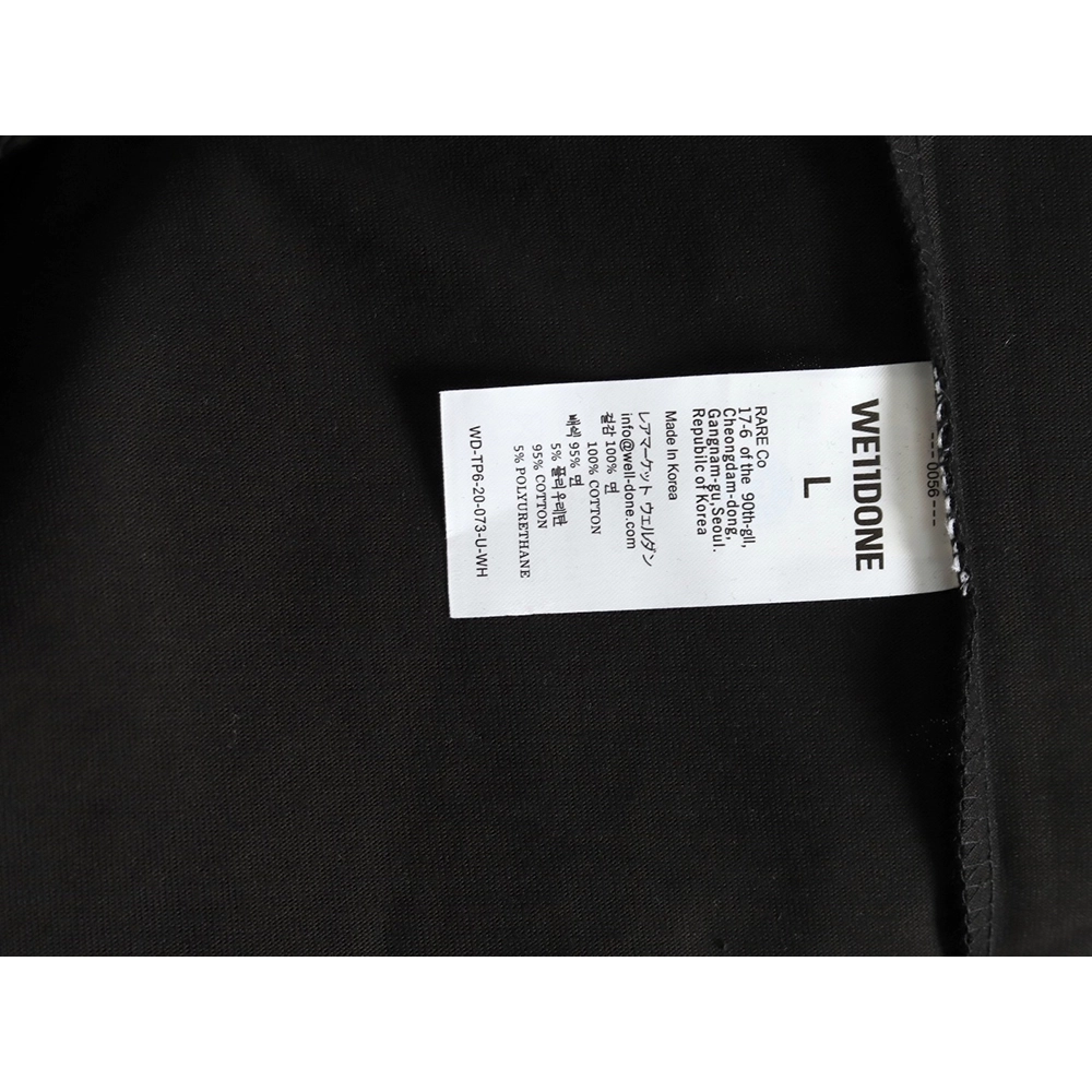 We11Done Gothic font print monster sketch short-sleeved T-shirt TSK1,We11done