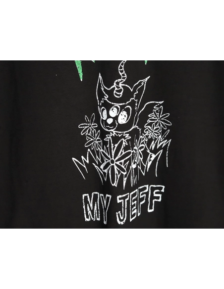 We11Done Gothic font print monster sketch short-sleeved T-shirt TSK1,We11done