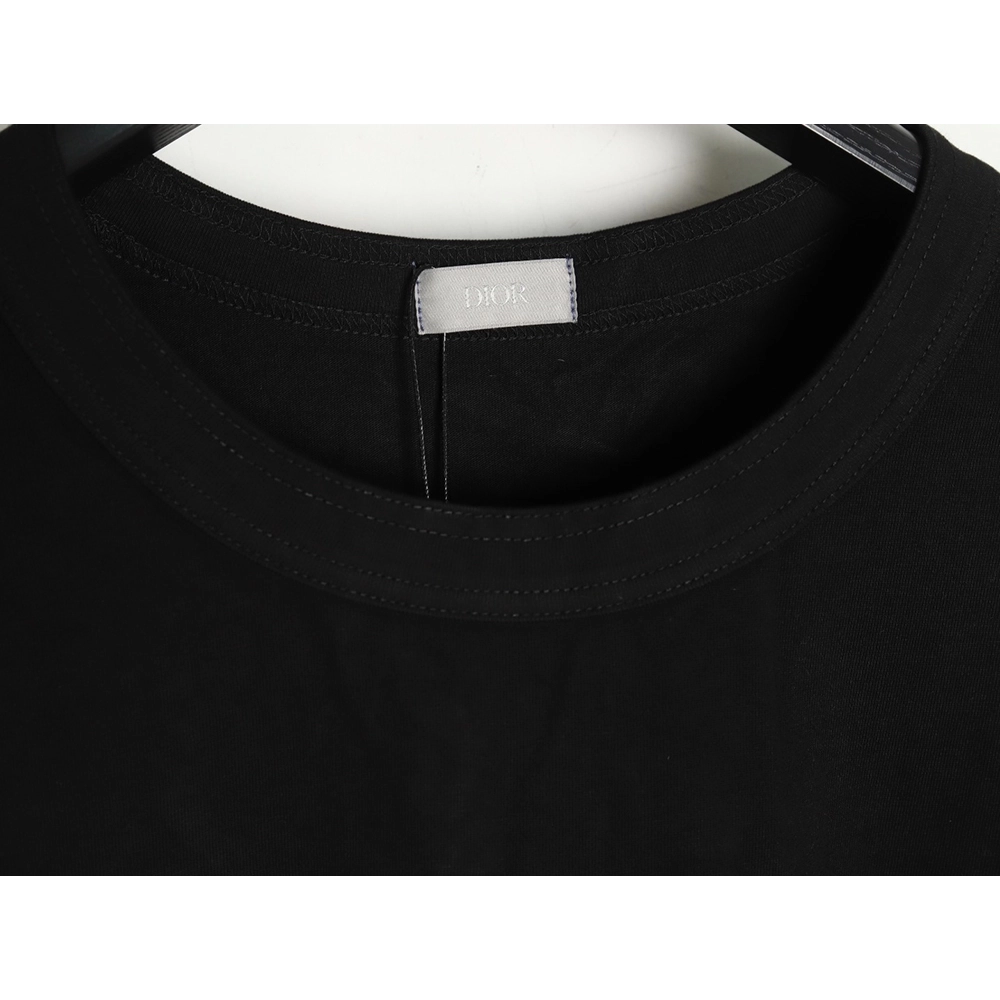 Dior &amp; Stone Island Embroidered Letter Compass Short Sleeve T-Shirt TSK1,Dior