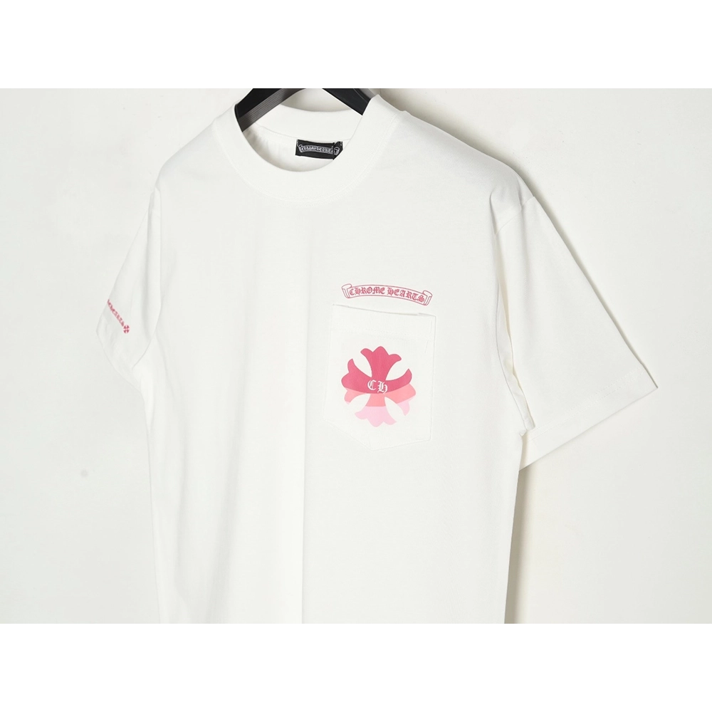 Chrome Hearts purple horseshoe gradient logo short-sleeved T-shirt,Chrome Hearts