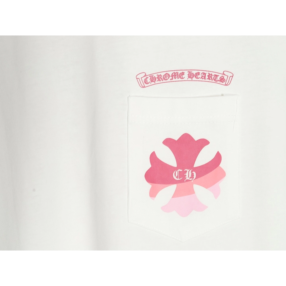 Chrome Hearts purple horseshoe gradient logo short-sleeved T-shirt,Chrome Hearts