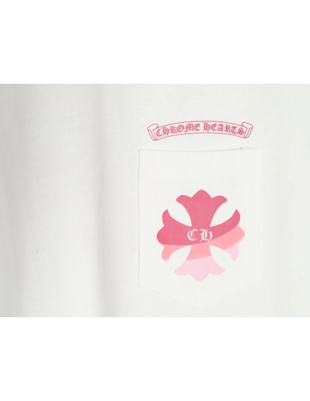 Chrome Hearts purple horseshoe gradient logo short-sleeved T-shirt,Chrome Hearts