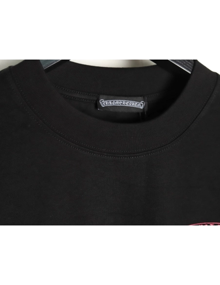 Chrome Hearts purple horseshoe gradient logo short-sleeved T-shirt TSK1,Chrome Hearts