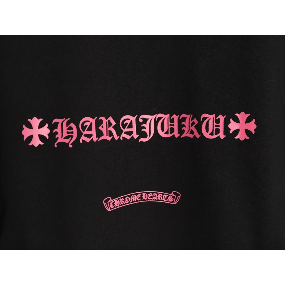 Chrome Hearts purple horseshoe gradient logo short-sleeved T-shirt TSK1,Chrome Hearts