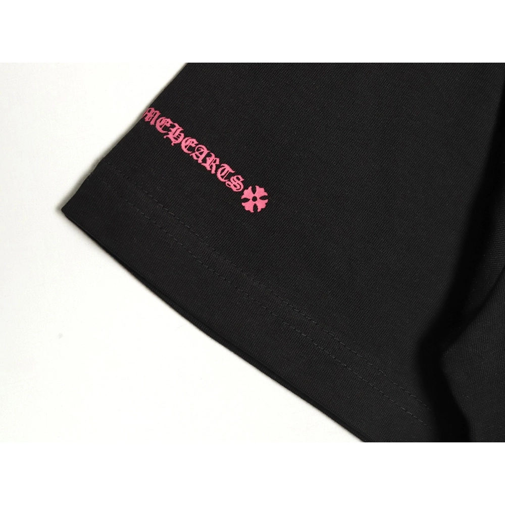 Chrome Hearts purple horseshoe gradient logo short-sleeved T-shirt TSK1,Chrome Hearts