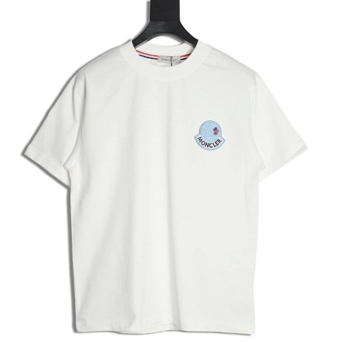 Moncler Towel Embroidered Signature Logo Short Sleeve T-shirt,Moncler