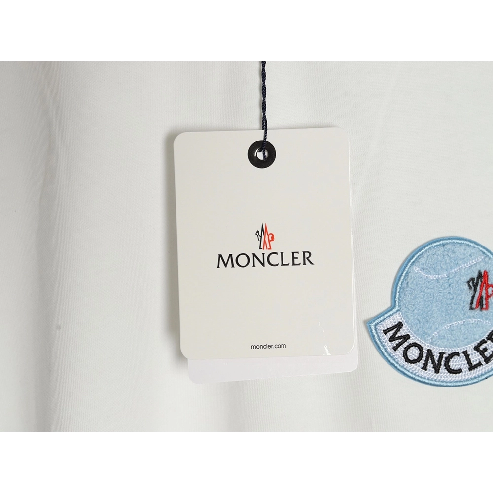 Moncler Towel Embroidered Signature Logo Short Sleeve T-shirt,Moncler