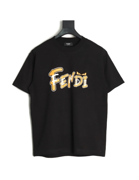 Fendi Overlapping Letters Small Eyes Short Sleeve T-shirt TSK1,Fendi