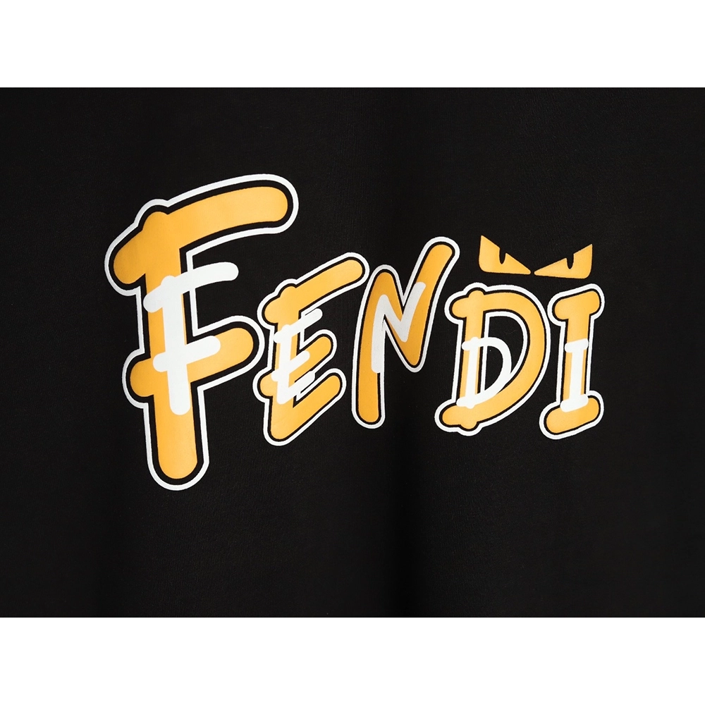 Fendi Overlapping Letters Small Eyes Short Sleeve T-shirt TSK1,Fendi