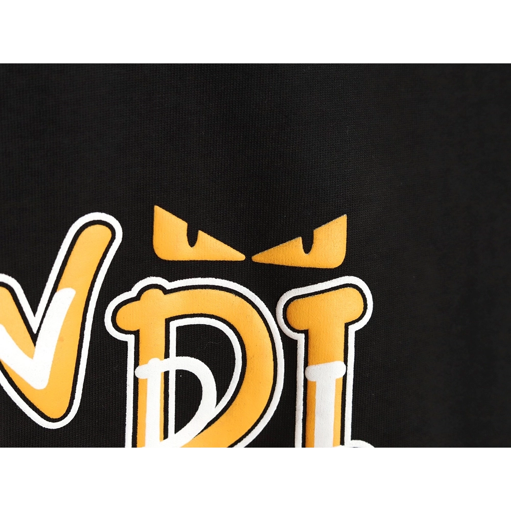Fendi Overlapping Letters Small Eyes Short Sleeve T-shirt TSK1,Fendi