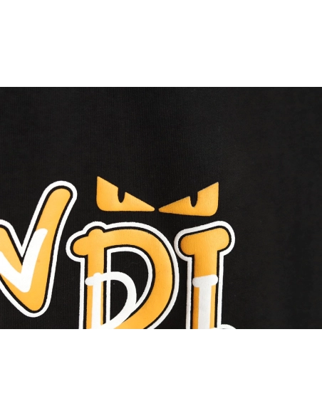 Fendi Overlapping Letters Small Eyes Short Sleeve T-shirt TSK1,Fendi