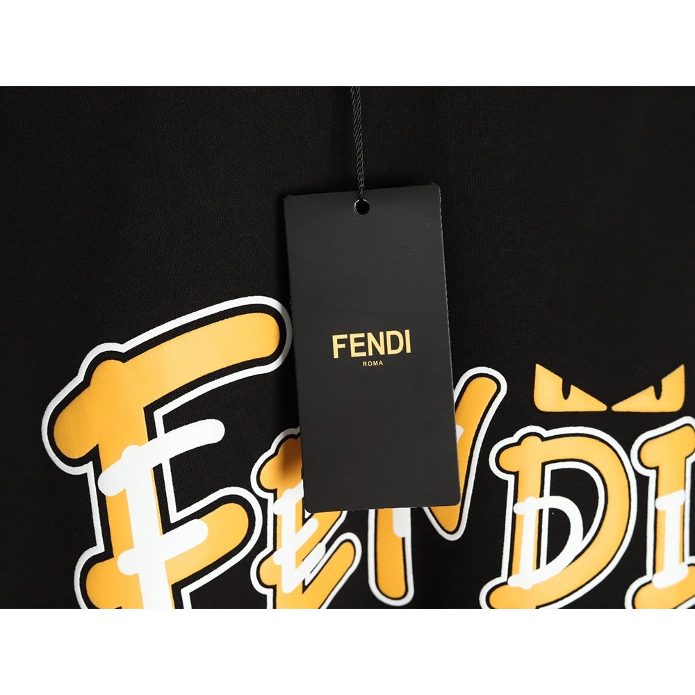 Fendi Overlapping Letters Small Eyes Short Sleeve T-shirt TSK1,Fendi