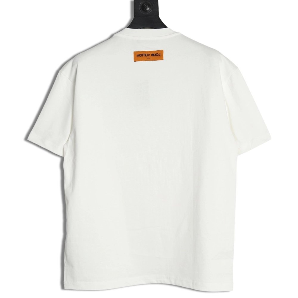 Louis Vuitton tricolor beaded embroidered short-sleeved T-shirt,Louis Vuitton