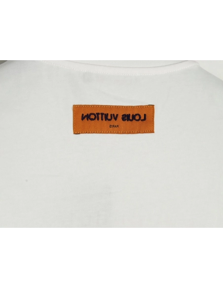 Louis Vuitton tricolor beaded embroidered short-sleeved T-shirt,Louis Vuitton