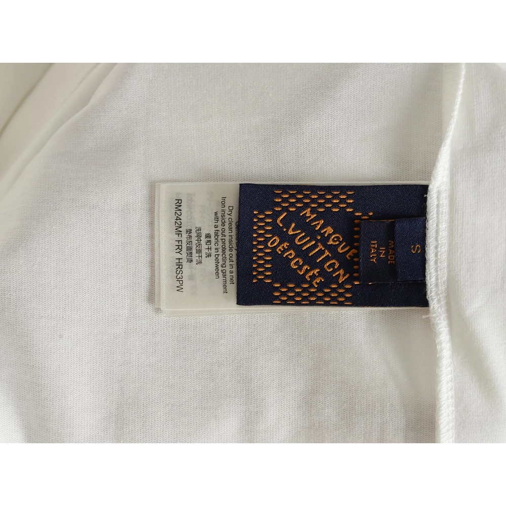 Louis Vuitton tricolor beaded embroidered short-sleeved T-shirt,Louis Vuitton