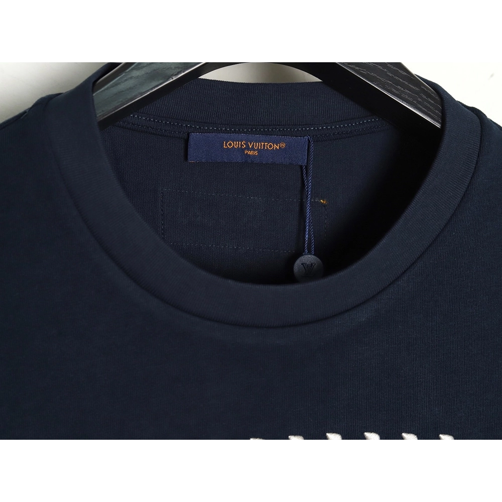 Louis Vuitton tricolor beaded embroidered short-sleeved T-shirt TSK1,Louis Vuitton