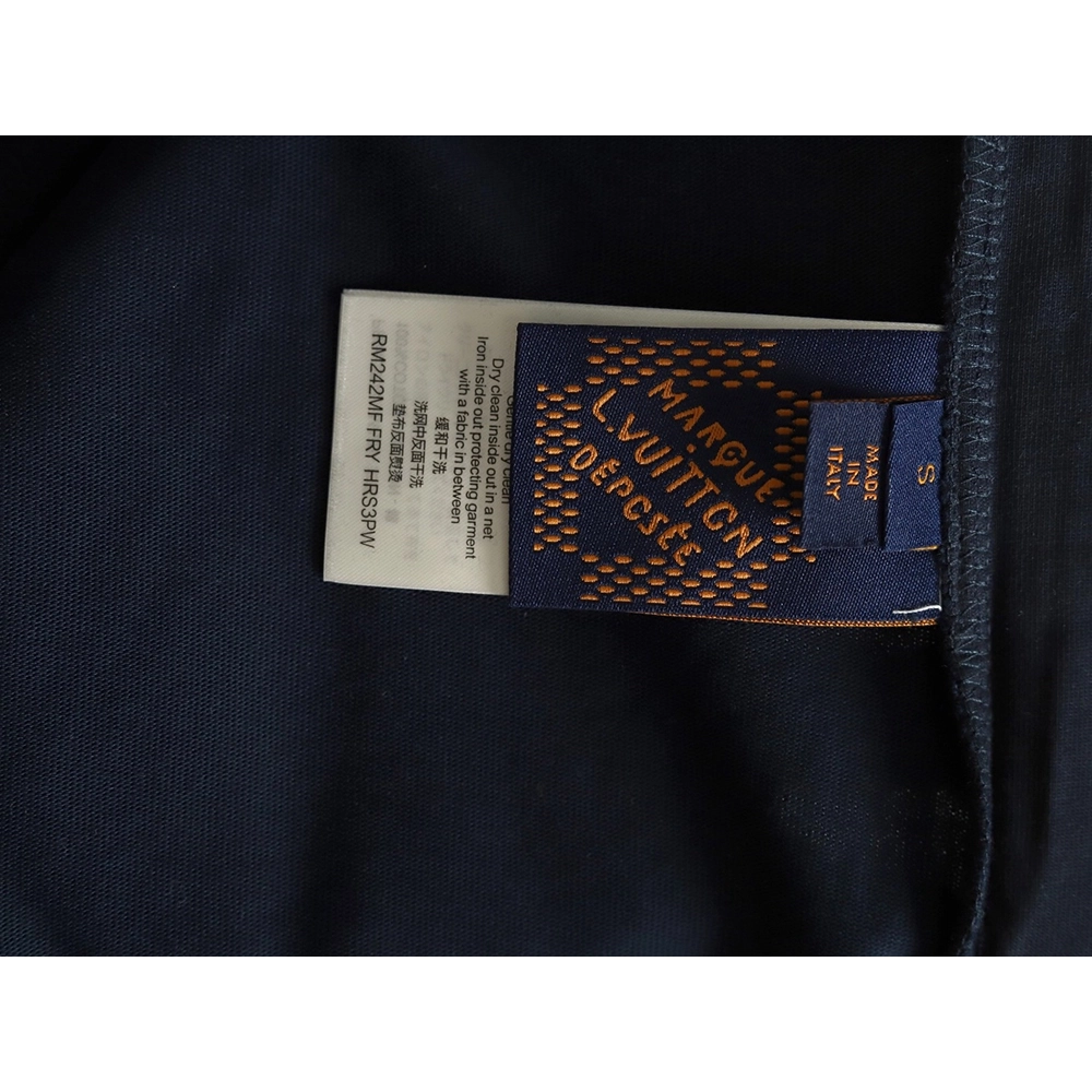 Louis Vuitton tricolor beaded embroidered short-sleeved T-shirt TSK1,Louis Vuitton