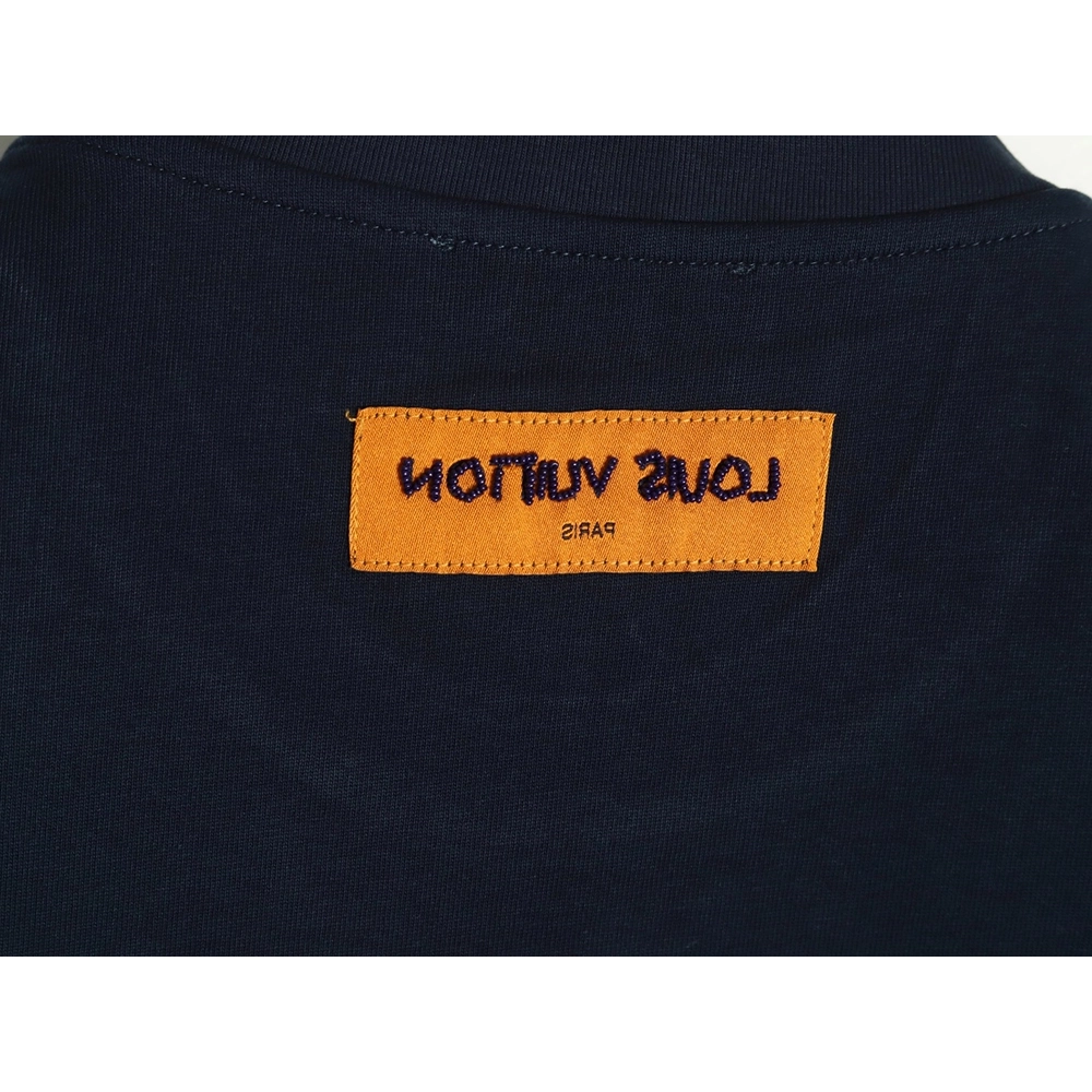 Louis Vuitton tricolor beaded embroidered short-sleeved T-shirt TSK1,Louis Vuitton