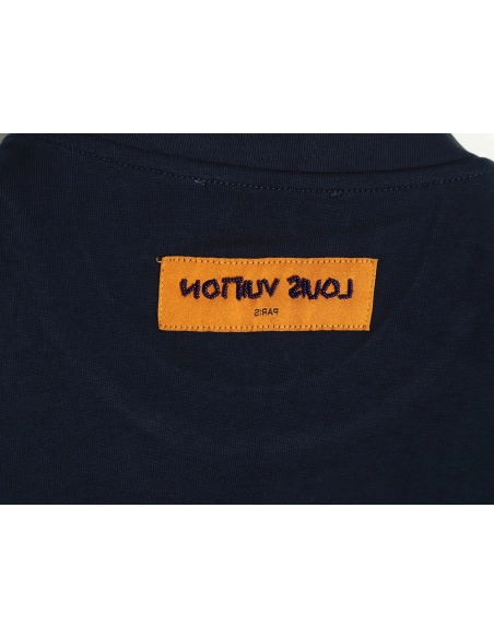 Louis Vuitton tricolor beaded embroidered short-sleeved T-shirt TSK1,Louis Vuitton