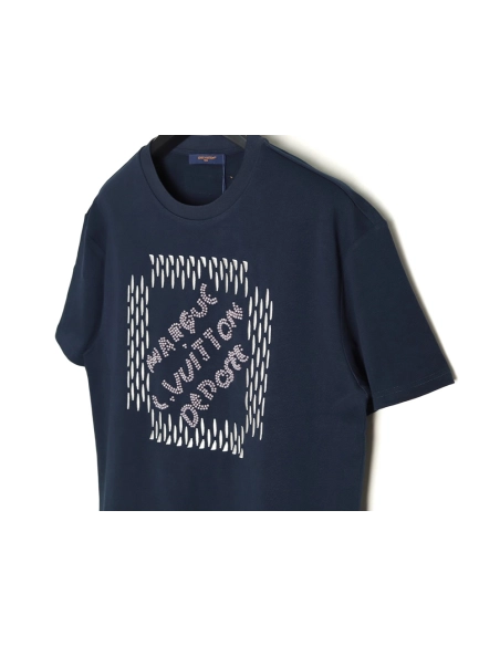 Louis Vuitton tricolor beaded embroidered short-sleeved T-shirt TSK1,Louis Vuitton