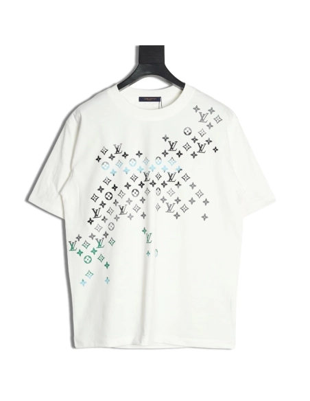 Louis Vuitton Gradient Digital Print Short Sleeve T-shirt,Louis Vuitton