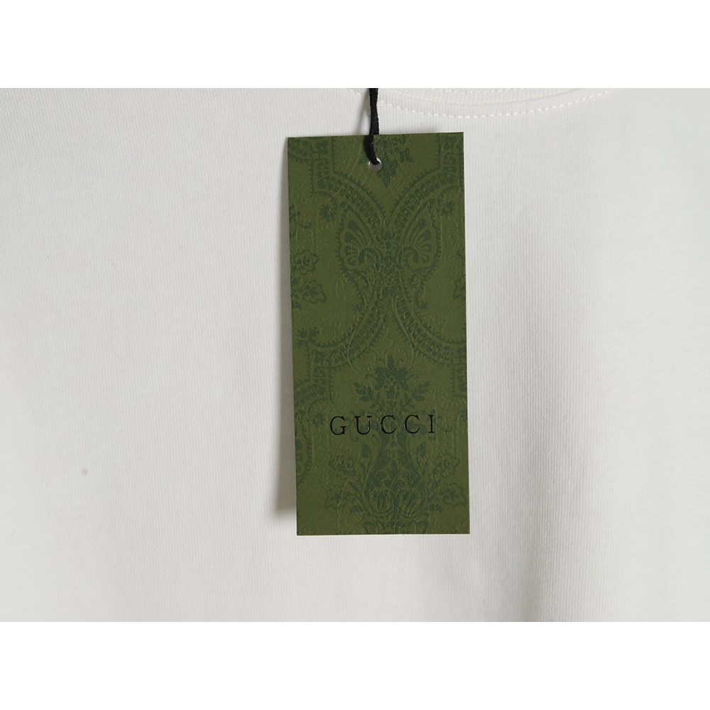 Gucci shoulder contrast logo tassel embroidered short sleeve T-shirt,Gucci