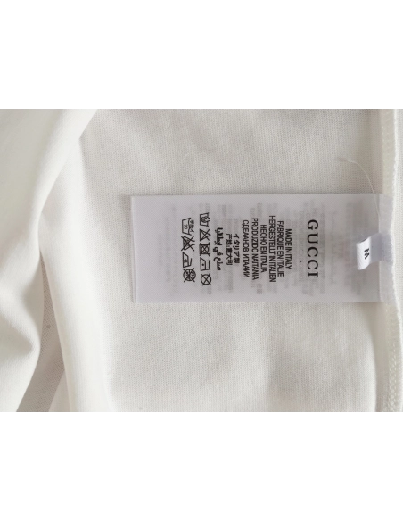 Gucci shoulder contrast logo tassel embroidered short sleeve T-shirt,Gucci