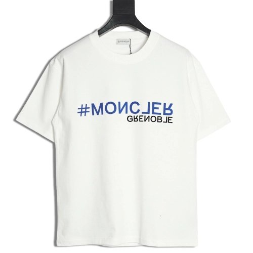 Moncler flocked letter short-sleeved T-shirt,Moncler