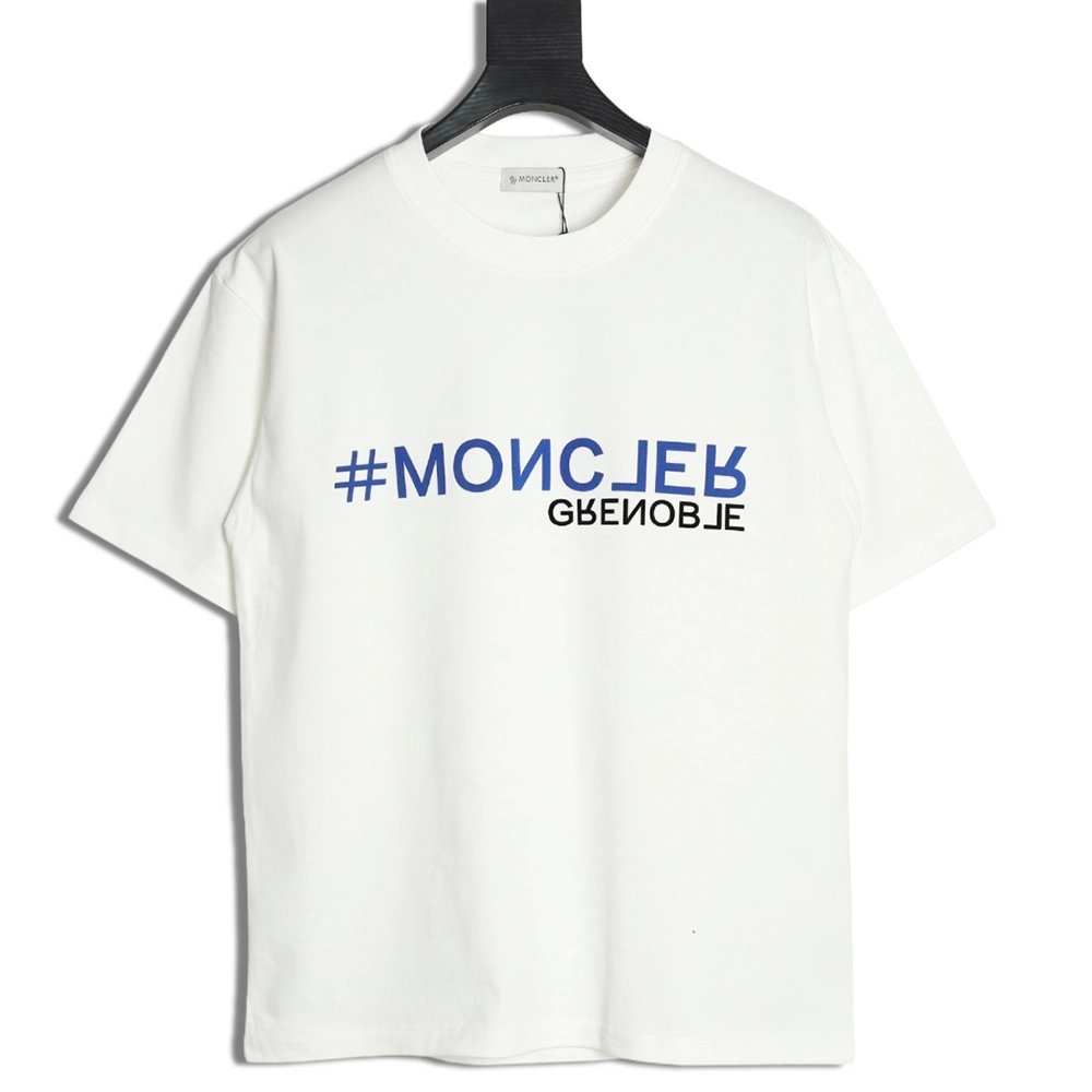 Moncler flocked letter short-sleeved T-shirt,Moncler