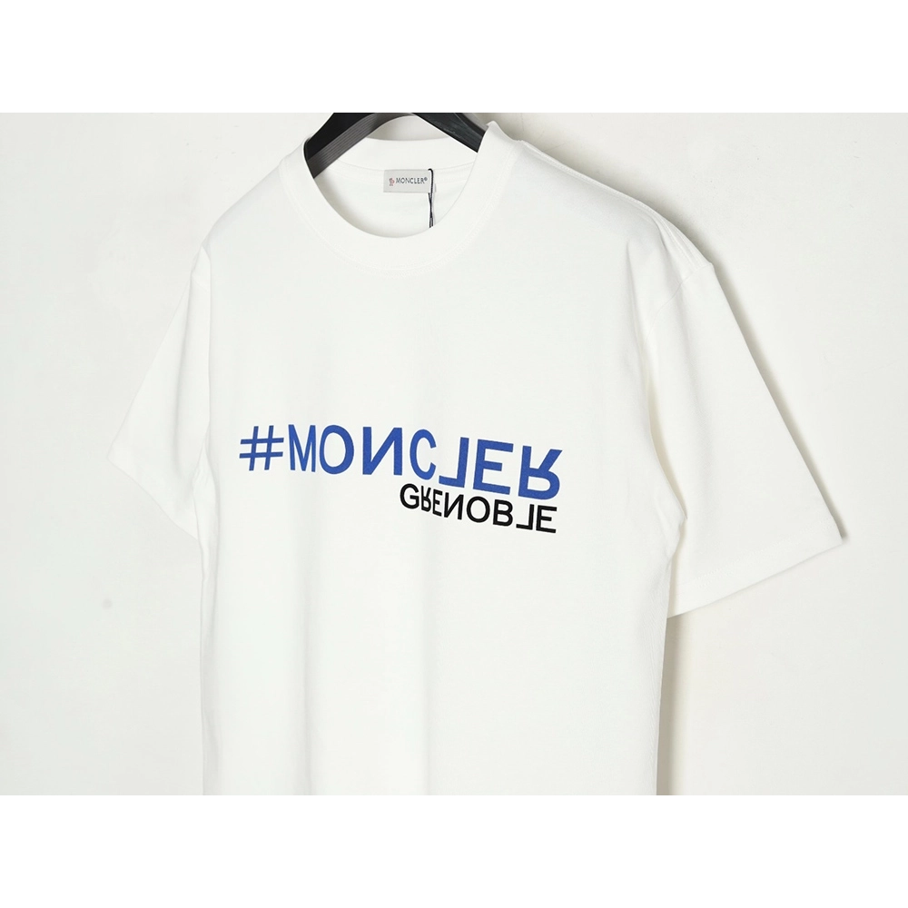 Moncler flocked letter short-sleeved T-shirt,Moncler