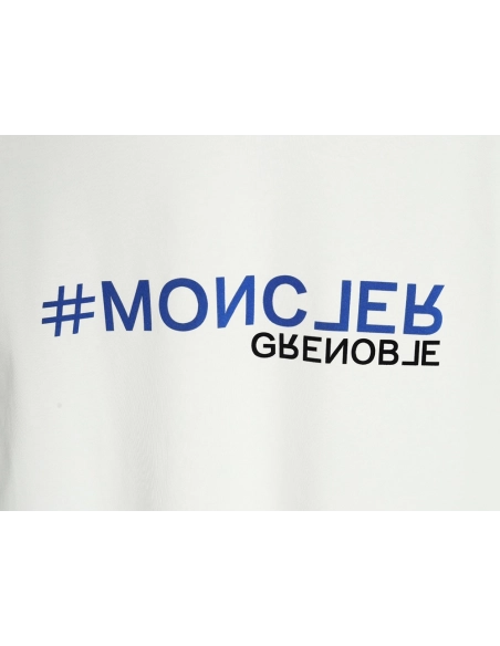 Moncler flocked letter short-sleeved T-shirt,Moncler