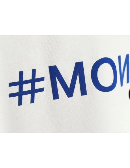 Moncler flocked letter short-sleeved T-shirt,Moncler