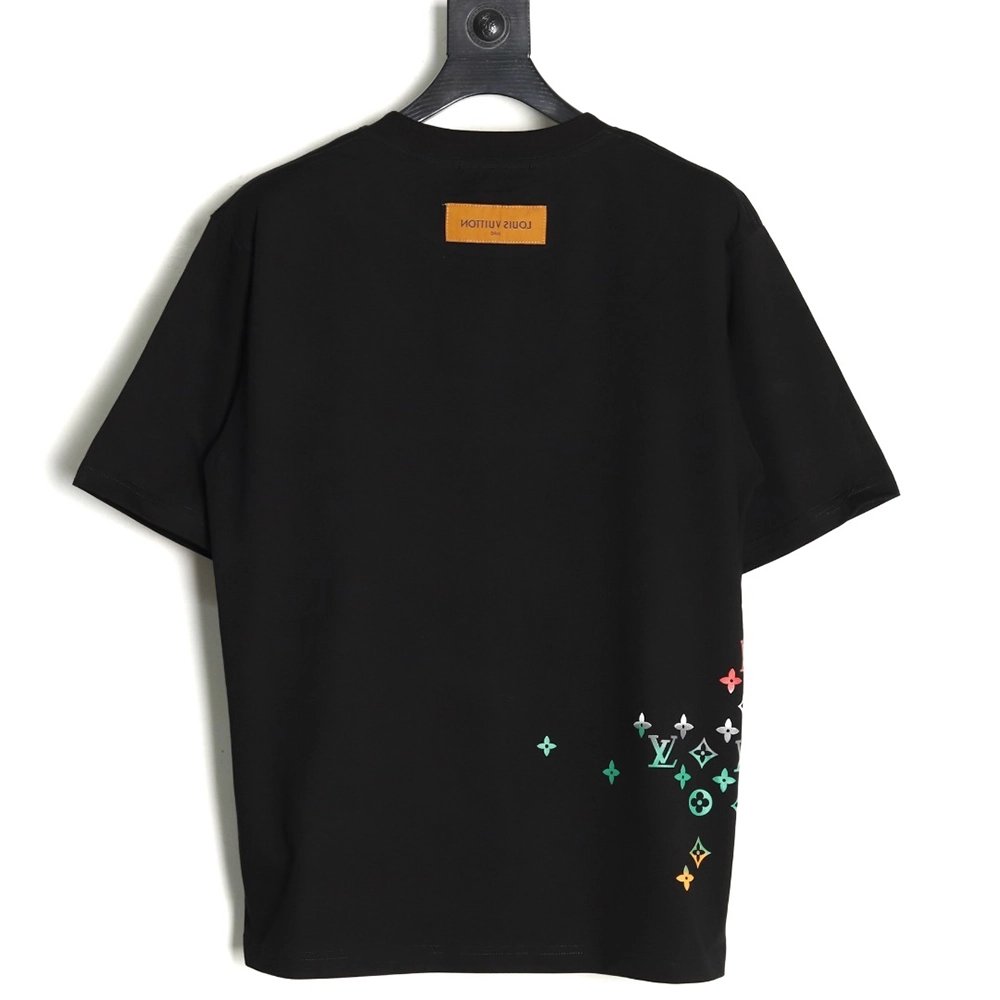 Louis Vuitton Gradient Digital Print Short Sleeve T-shirt TSK1,Louis Vuitton