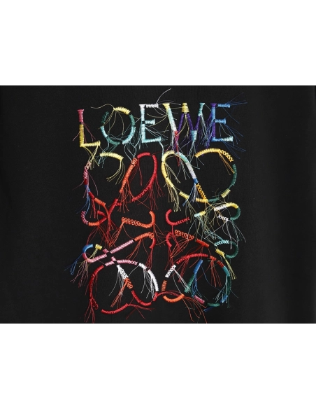 Loewe Colorful Tassel Embroidered Short Sleeve T-shirt TSK1,Loewe
