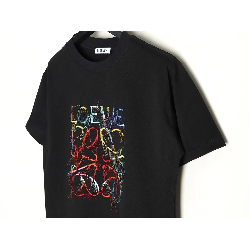 Loewe Colorful Tassel Embroidered Short Sleeve T-shirt TSK1,Loewe
