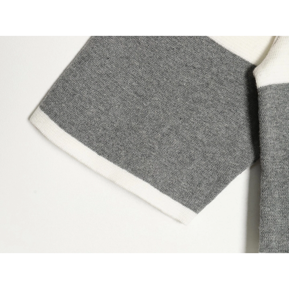 Thom Browne Striped Knit Polo Short Sleeve T-Shirt,Thom Browne