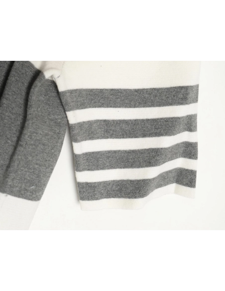 Thom Browne Striped Knit Polo Short Sleeve T-Shirt,Thom Browne