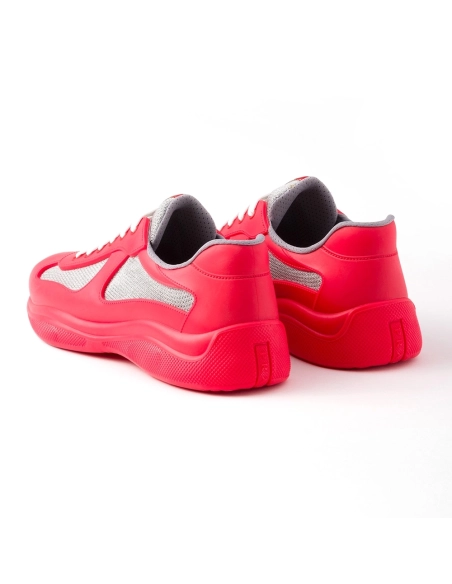 Prada Americas Cup sneakers Red,PRADA SNEAKER