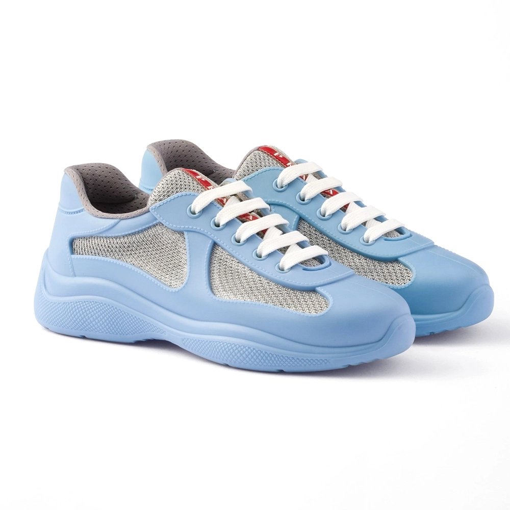 Prada Americas Cup sneakers Ligrh Blue,PRADA SNEAKER