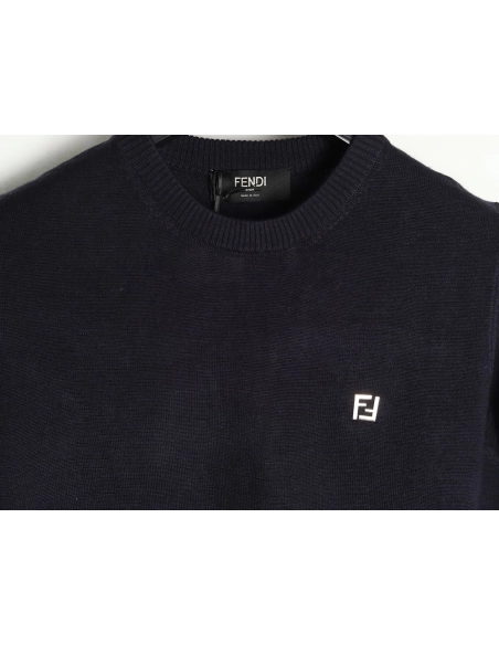 Fendi Hardware Double F Logo Short Sleeve T-Shirt TSK1,Fendi